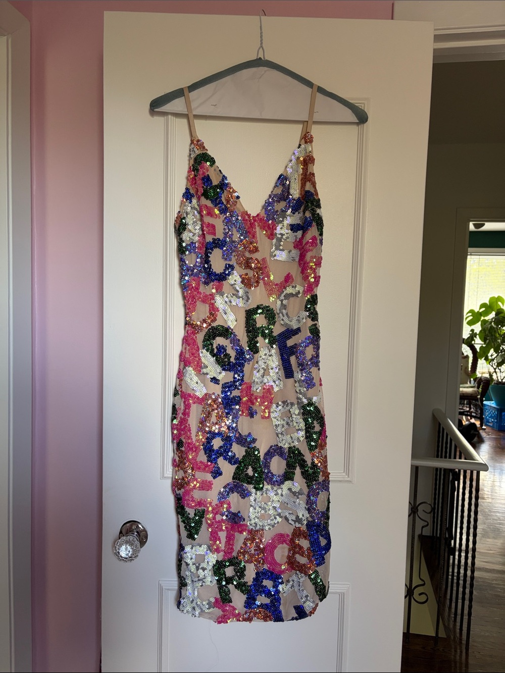 Sequonned alphabet dress